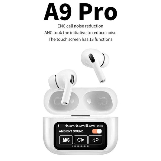 A9 Pro Earbuds Anc/enc Dauble Dark Tuch Screen Display