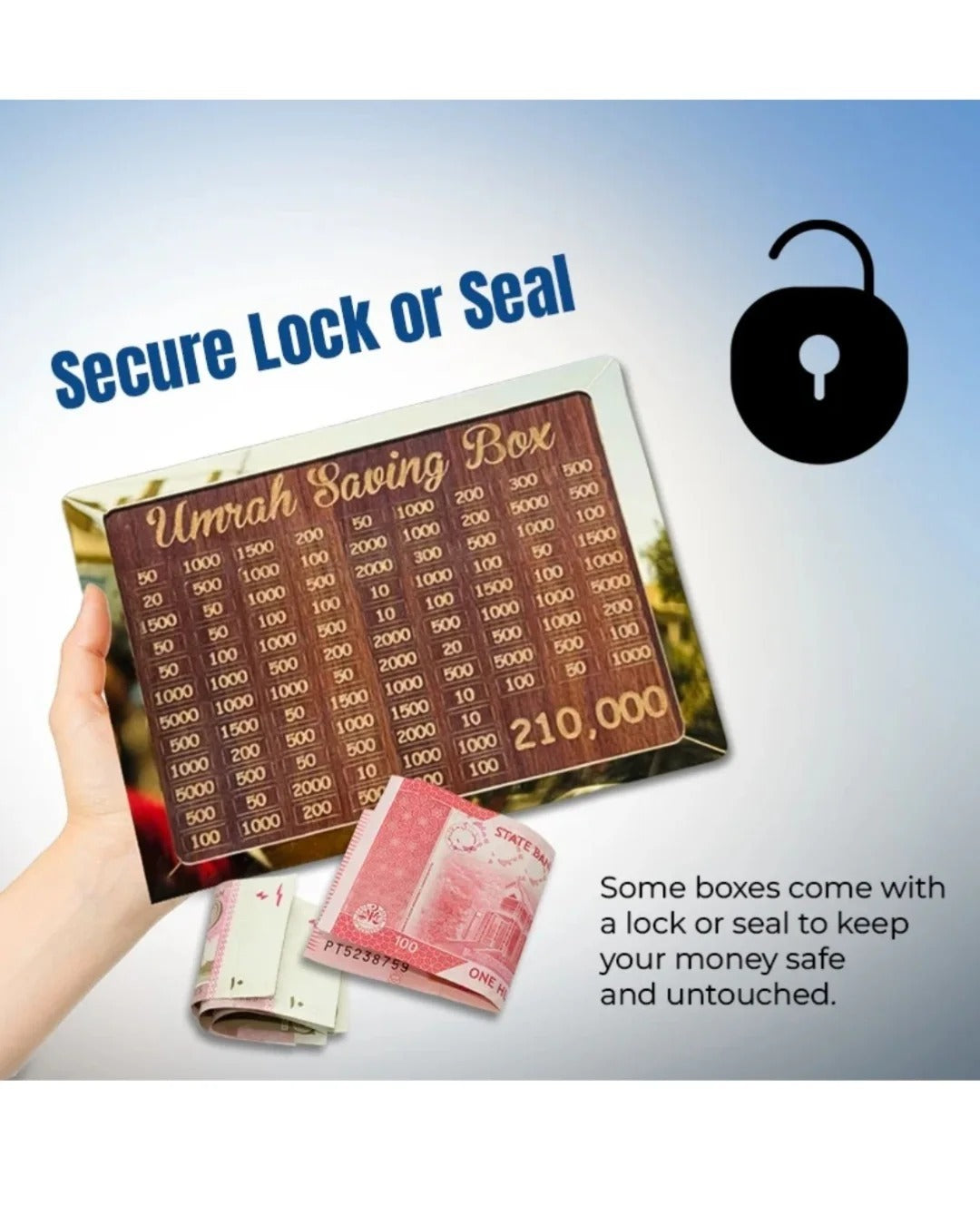 Umrah Saving Box - Save 210,000 for Umrah | Smart Money Saving Box