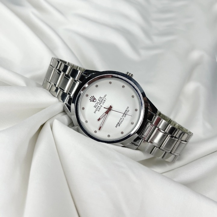 Rolex Men’s Formal Quartz Wrist Watch With Stainless Steel Chain