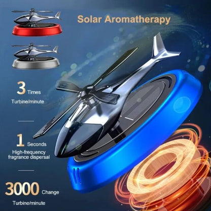Car Air Freshener, Helicopter Solar Energy Rotating Aromatherapy Aviation Al Alloy Diffuser