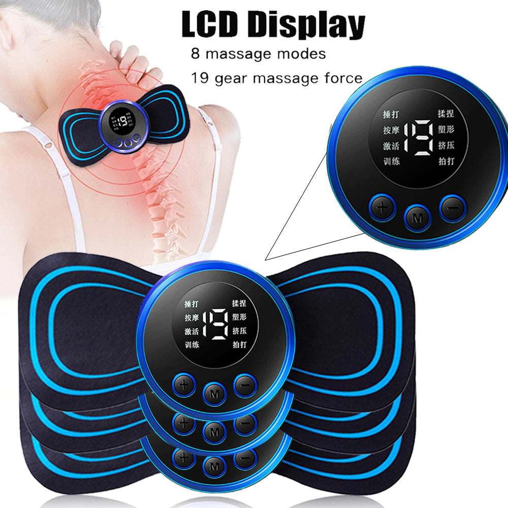 Pain Relief Portable Mini Electric Massager Ems Mini Body Massage Patch For Muscle Pain Relief-neck,arms,back,shoulder & All Body Pain Relief