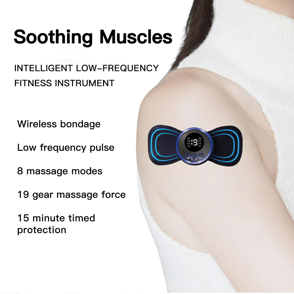 Pain Relief Portable Mini Electric Massager Ems Mini Body Massage Patch For Muscle Pain Relief-neck,arms,back,shoulder & All Body Pain Relief