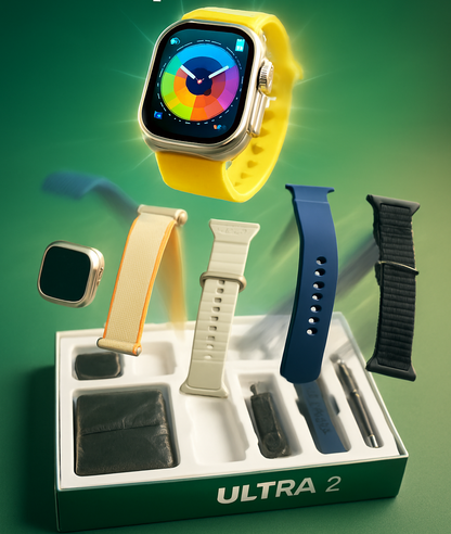 New Model S200 Smart Watch – Full Display With Original Strap, Wallet Feature & Protective Cover