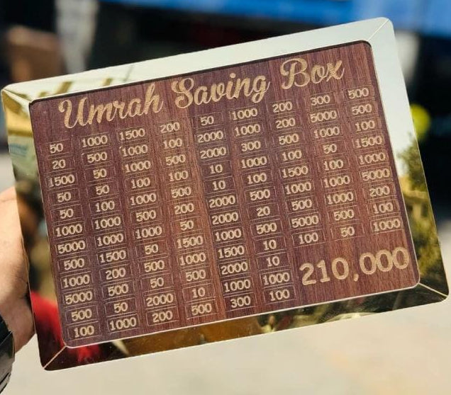 Umrah Saving Box - Save 210,000 for Umrah | Smart Money Saving Box
