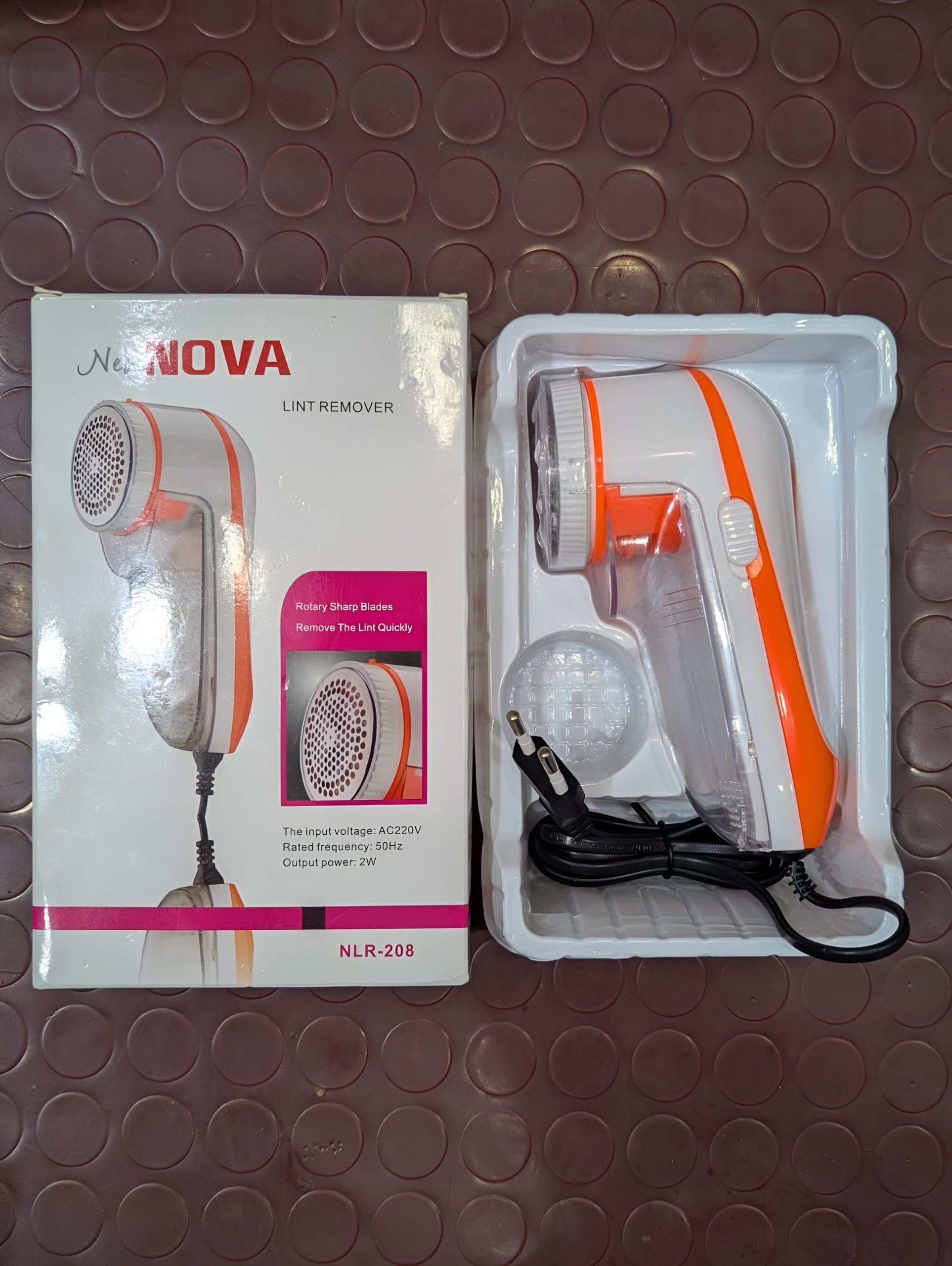 New Nova Nlr-208 Electric Fabric Lint Remover – Rechargeable, High-speed Rotary Blades