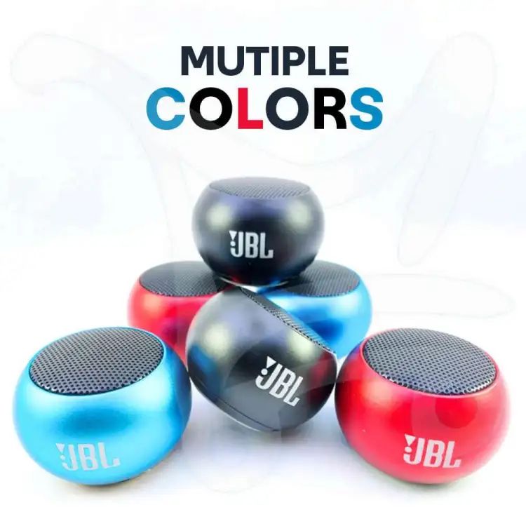 Jbl Mini Portable Wireless Bluetooth Speaker – With Multi Coulors - Hassify– Heavy Bass, High Sound Quality, Rechargeable, Fm/tf Card Support – Best For Outdoor & Travel ( Random Color )