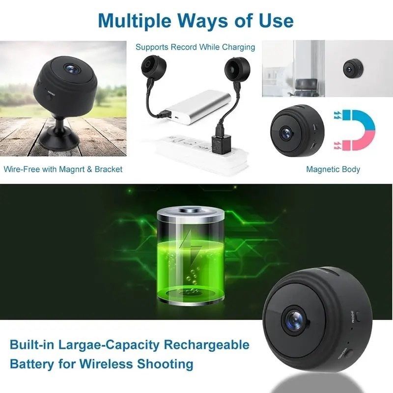 A9 WiFi Mini Camera HD 1080p Wireless Video Recorder Voice Recorder Security Monitoring Camera Smart Home For Infants And Pet